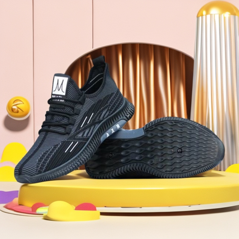 Running Sports Walking Shoes Breathable and Deodorant One-pedal Ultra-light Mesh Shoes Non-slip Soft-soled Men's Shoes