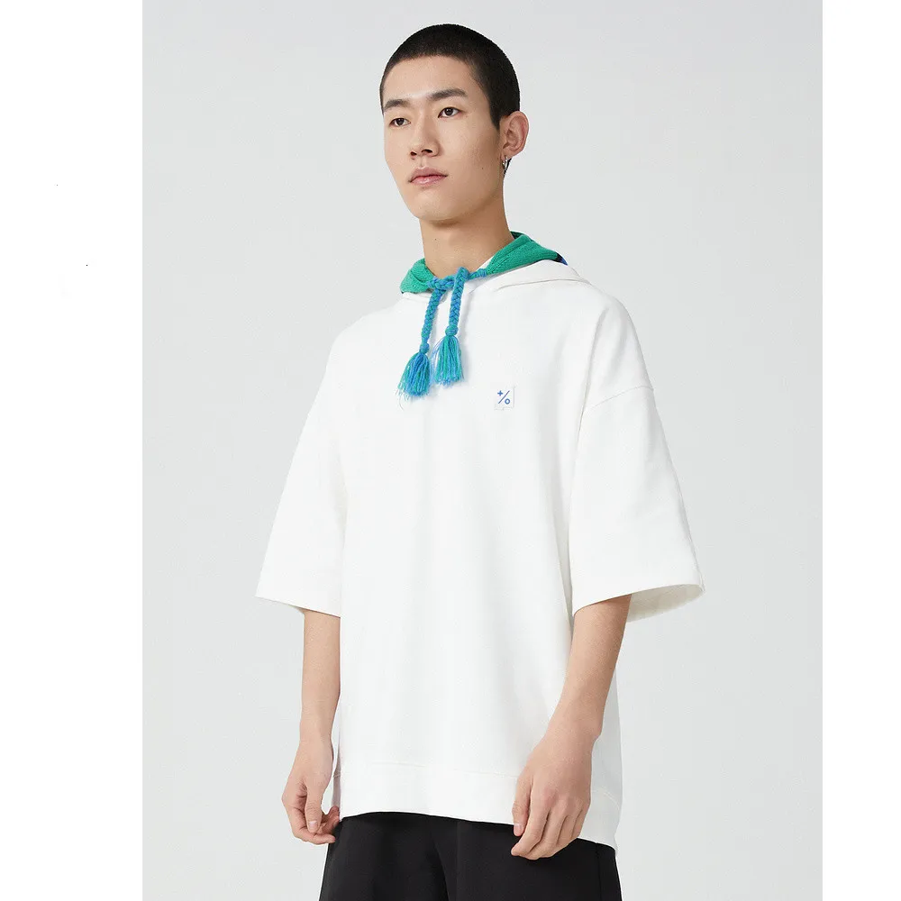 Metersbonwe Hoodies For Men Women Casual Short-Sleeved Pullover Male and Female Street Hoodies Loose Student Couple Hoodies