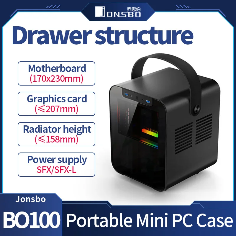 JONSBO-BO100-Side-Transparent-Portable-Mini-PC-Case-for-ITX ...