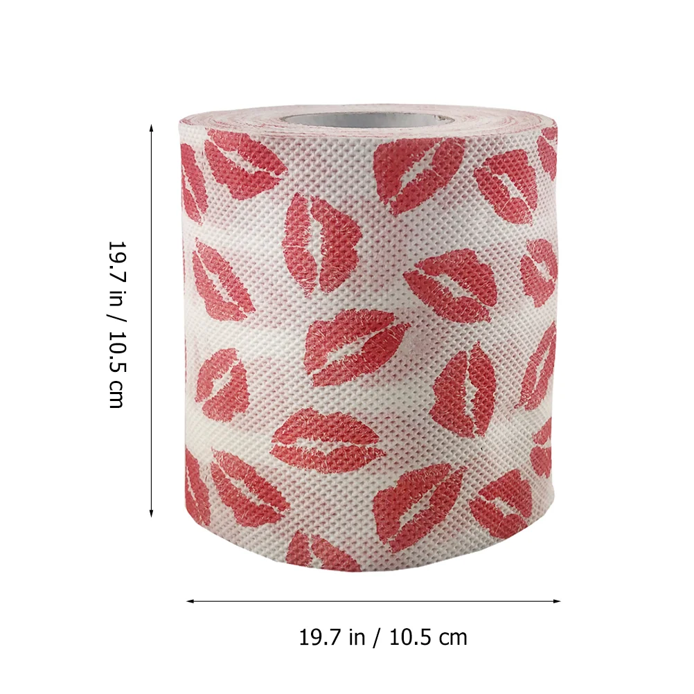 Lip Print Pattern Tissue Fashion Napkin Red Lipstick Printed Roll Toilet Paper Home Kitchen
