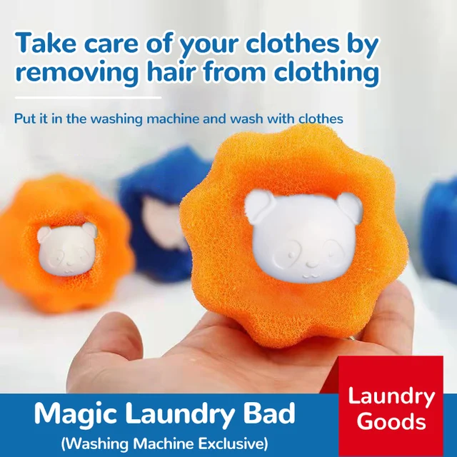 Bolas Removedoras de Cabelo e Fiapos para Máquina de Lavar