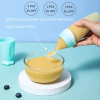 Infant Baby Squeezing Feeding Bottle Baby Silicone Baby Feeding Spoon Vegetable Fruit Feeding Spoon Rice Cereal Bottle Baby Dish 1