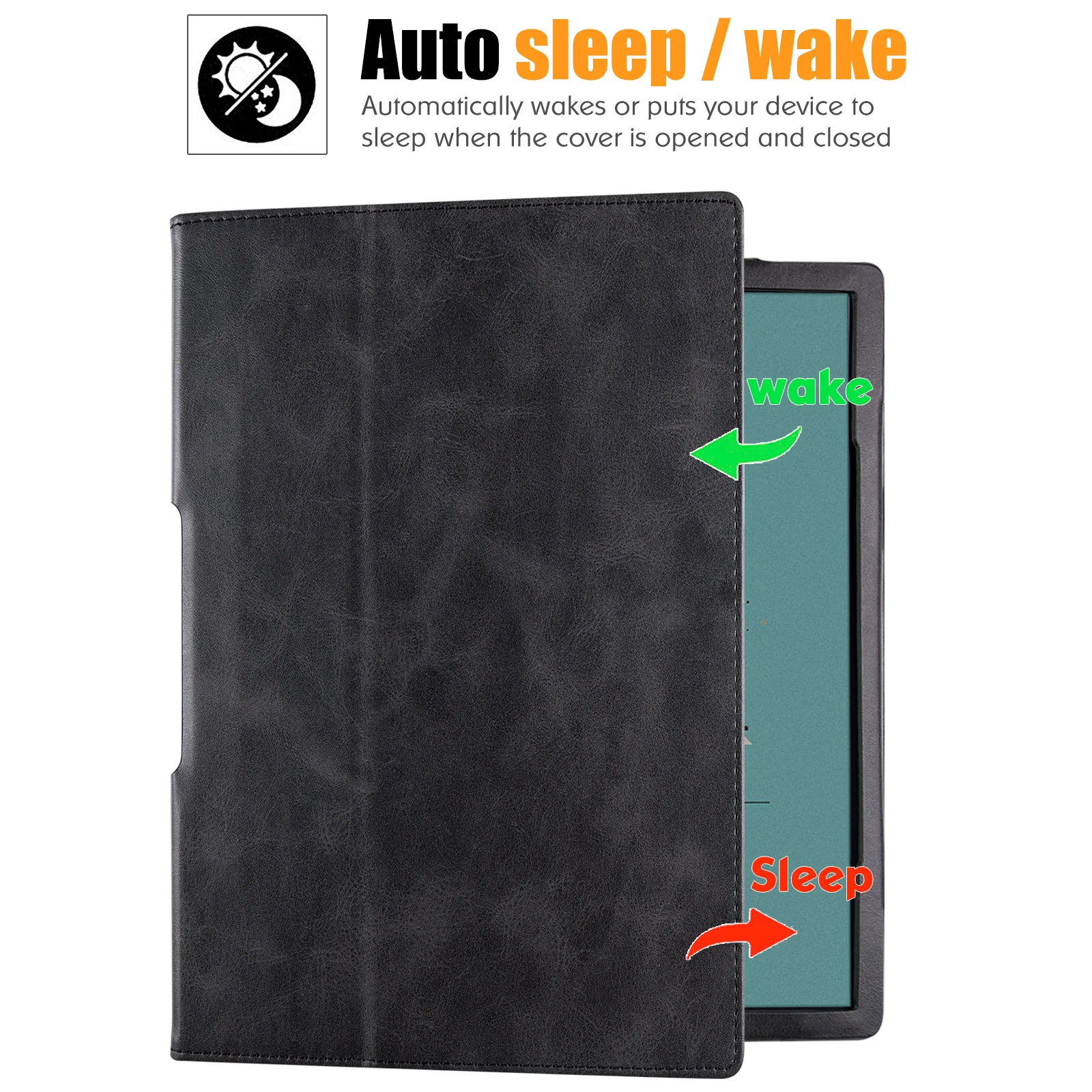 Stand Case para Todos Onyx Boox pu Couro Smart Cover com Alça de Mão Pen Holder Novidades Note Air3 c Note Air2 Note Air2 Plus - Imagem 5