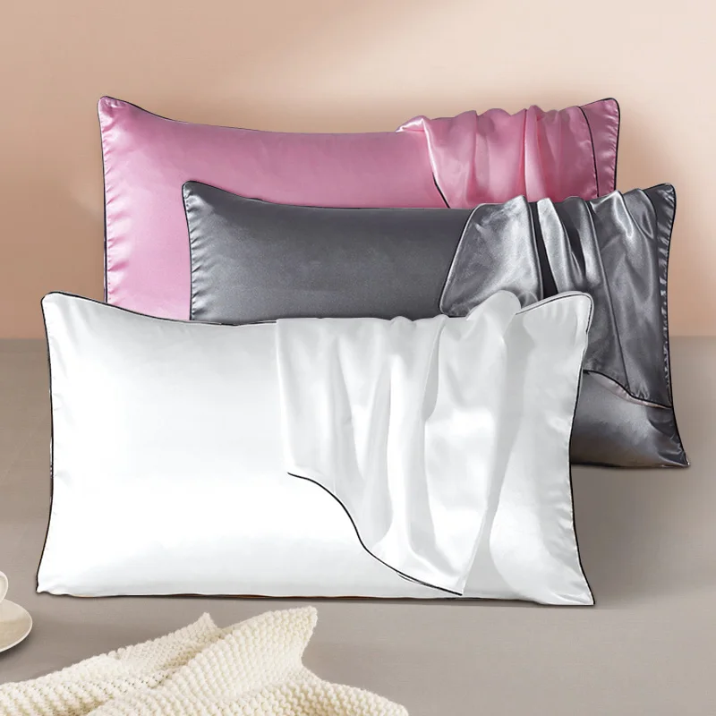 

1PC Hidder Zipper Pillow cover Polyester Pillowcase Cushion Cover Stain Ice Silk Washable Soft