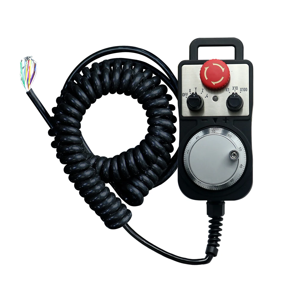 CNC Manual Pulse Generator 4 / 6 Axis STK MPG Emergency Stop Pendant Handwheel 5V 5V-24V CNC Controller