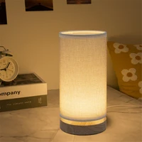 Simple moderne européen chambre décoration tissu Art petite lampe de Table créative Led lampe de chevet pour enfants 2