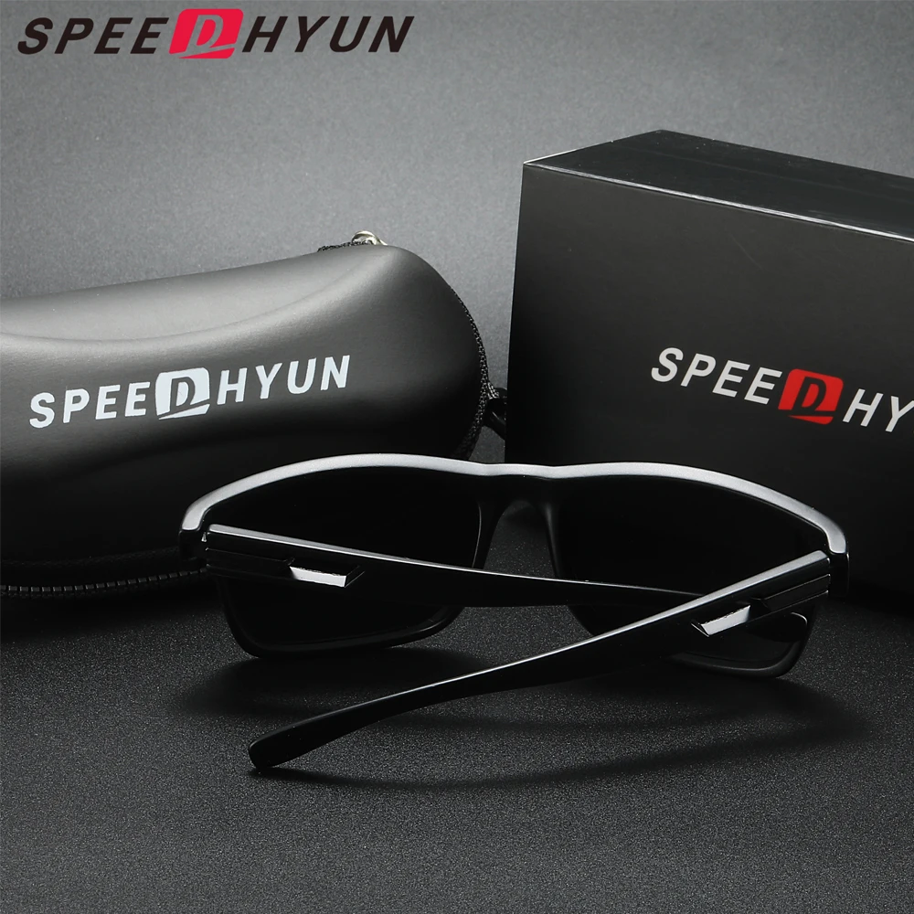 SPEEDHYUN 남성용 편광 선글라스, 여성용 UV400 렌즈, 패션 안경, 얼룩말 스트라이프 TR90, 운전 스포츠, 새로운 브랜드 디자인