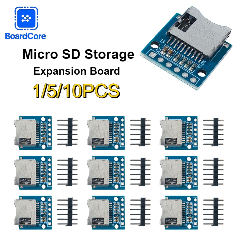 Micro SD Card Module TF Card Reader with Voltage Regulator and Pin Set