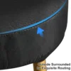 Thick Elastic Barstool Seat Cushion Cover Practical Stool Cover Round Chair Protector for Home Shop - Black (Diameter 35cm ) 4