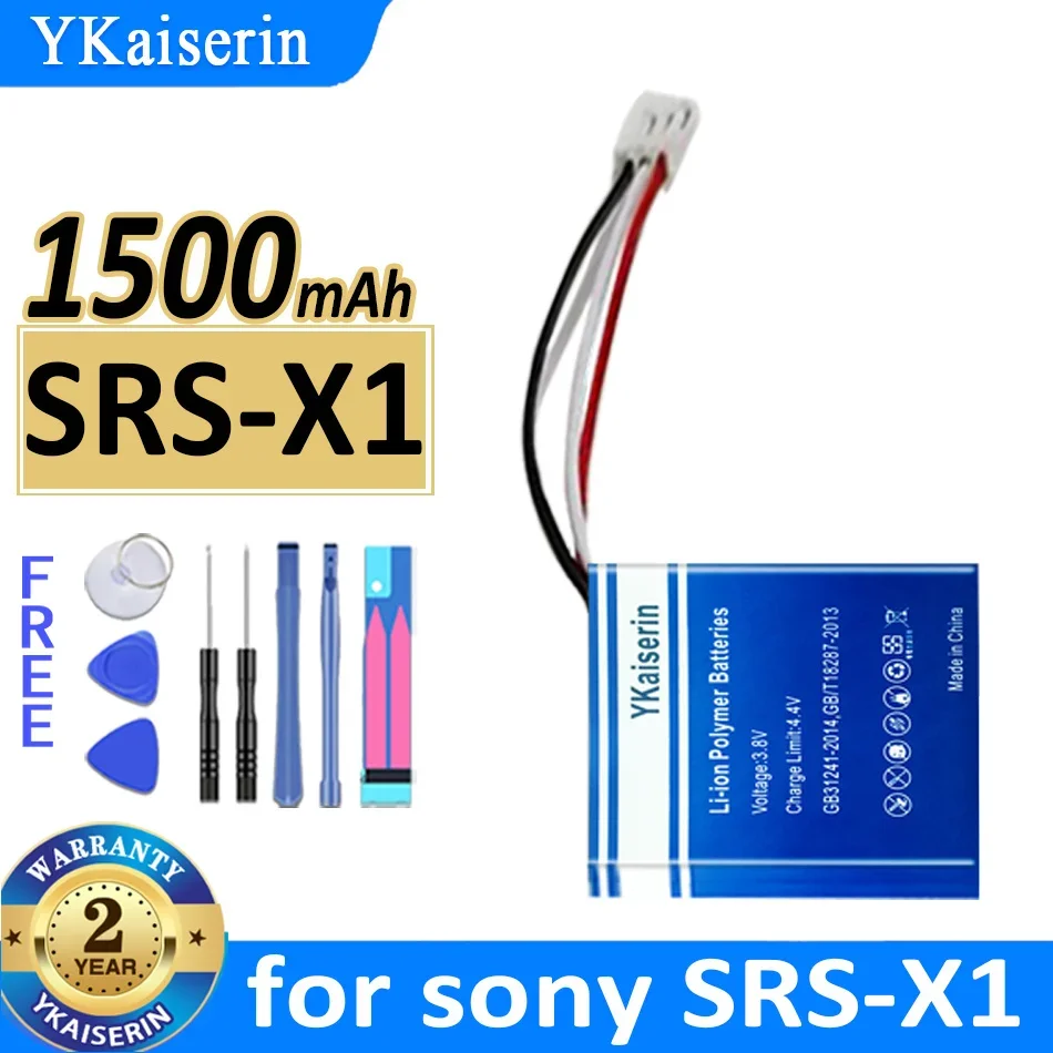 

YKaiserin 1500mAh Replacement Battery for Sony SRS-X1 Bluetooth Speaker Batterie Bateria Warranty 2 Years + Free Tools