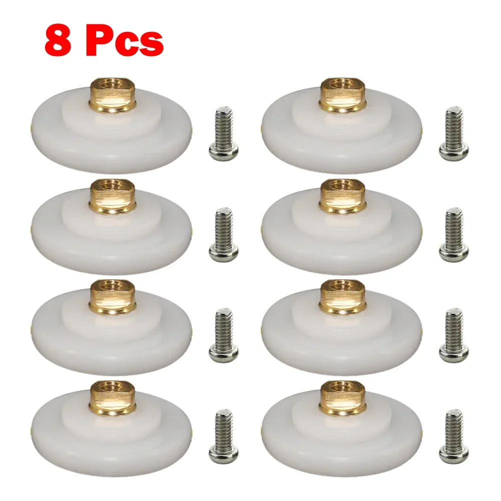 25/27mm Replacement Brass Bathroom Shower Door Roller Durable Roller Shower Rooms Cabins Pulley Room Wheels Pulley shower door rollers sliding door roller shower room pulley shower room rollers sliding door pulley nylon bearing pulley