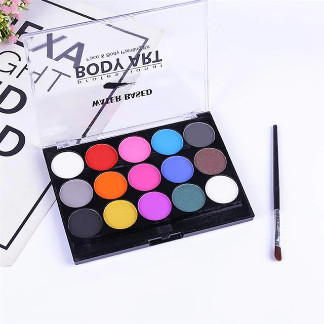 Face Paint Kit For Kids Adults Rainbow Palettes Face Painting Kit Festival  Party Halloween Makeup Body Paint Set With Brush - AliExpress