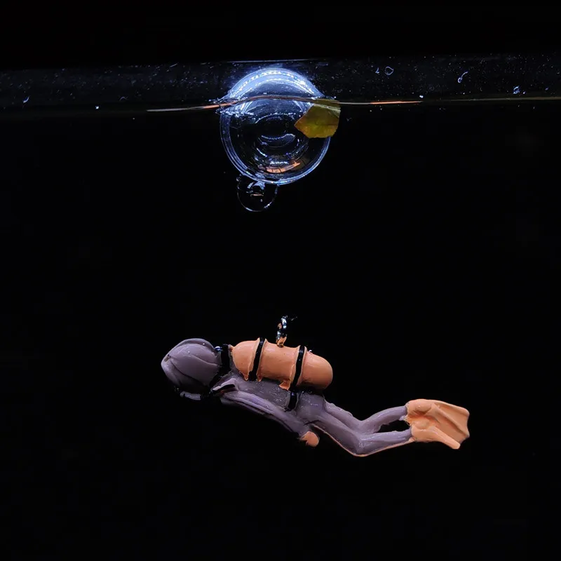 Fish Tank Diver Ornaments Landscape Decoration with Ball and Line