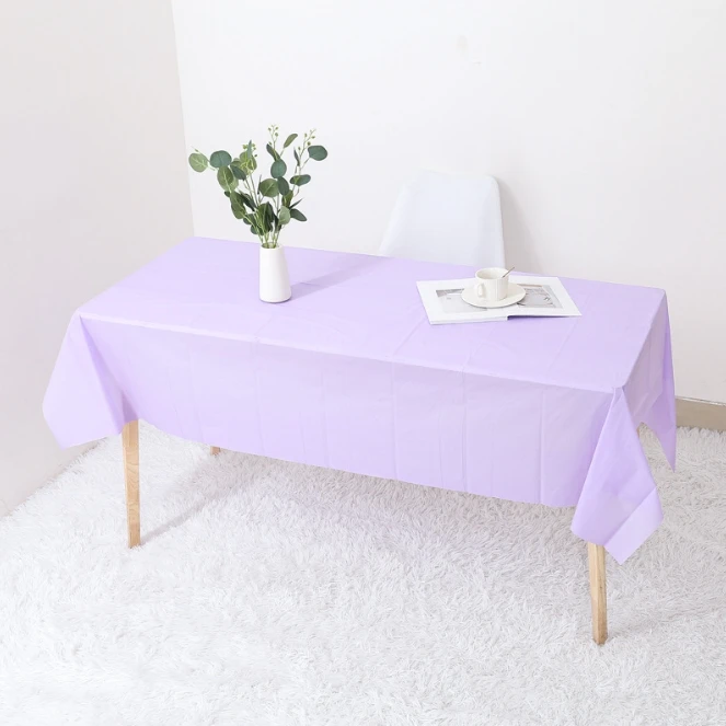 1pc Reusable Tablecloths 137x183cm BPA Free Plastic Dining Table Cover Cloth for Parties Picnic Camping Disposable Tablecloths 6