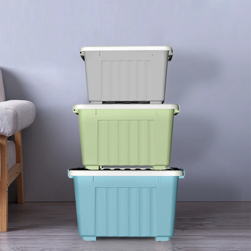 Stackable Storage Containers Industrial Tote Bin PP Storage Box Heavy Duty  Storage Bins for Garage Shoes Clothes Toys Shelf - AliExpress