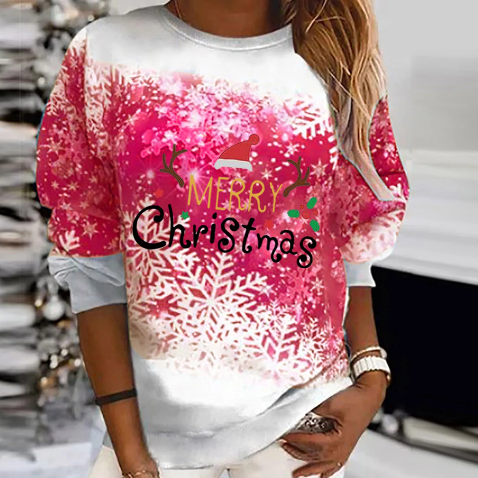 Blusas de Invierno mujer, de copo de nieve de Navidad, blusa cómoda de Swing, blusa de moda mujer 2022| | - AliExpress