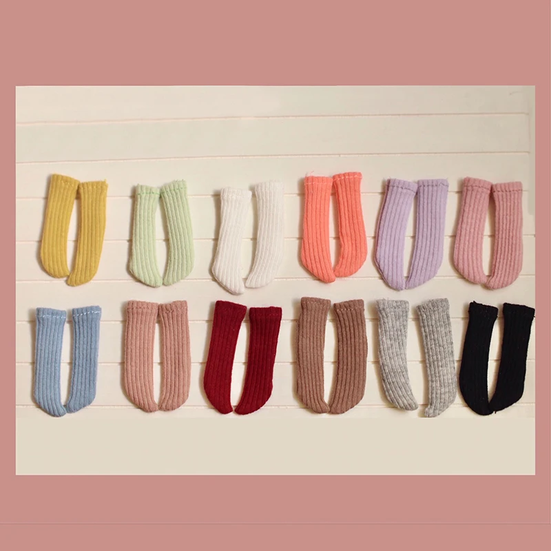 A Pair of Blyth Doll Socks Fashion Candy Color Short Sock for Blythe Barbie Licca Azone OB24 1/6Dolls Accessories Children Gifts pregnant women s socks maternity stringy selvedge sock solid color simplicity cotton socks for women elastic loose socks