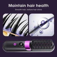 Wireless Electric Hot Comb Straight Hair Straightener Comb Straightening Brush Negative Ion Anti-Scalding Styling Tool 6