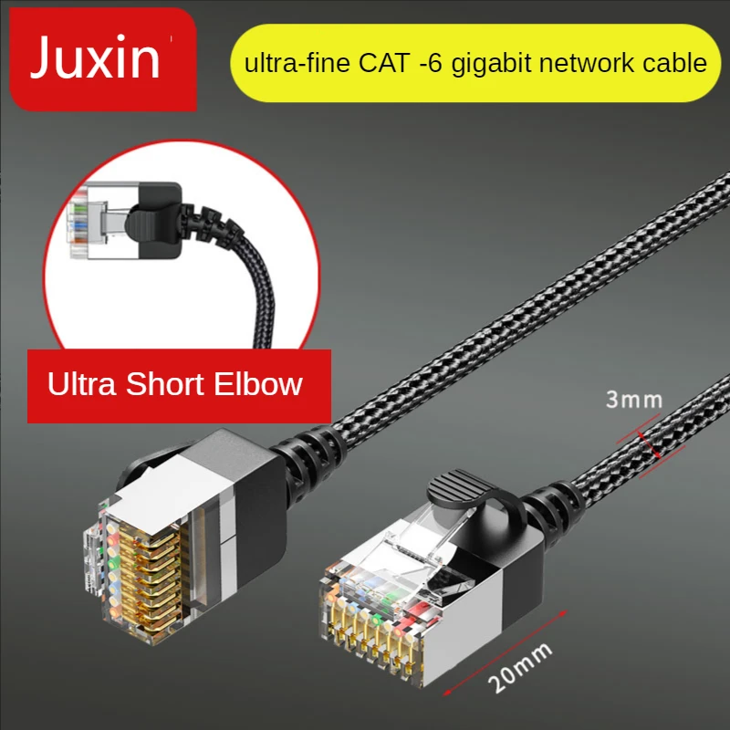 Cable de conexión Ethernet CAT6 de nailon ultrafino 0,16 pulgadas, Cable CAT 6 RJ45 de alta velocidad, delgado, Flexible y ligero, para PC, Mac|Conectores y cables ordenador| - AliExpress