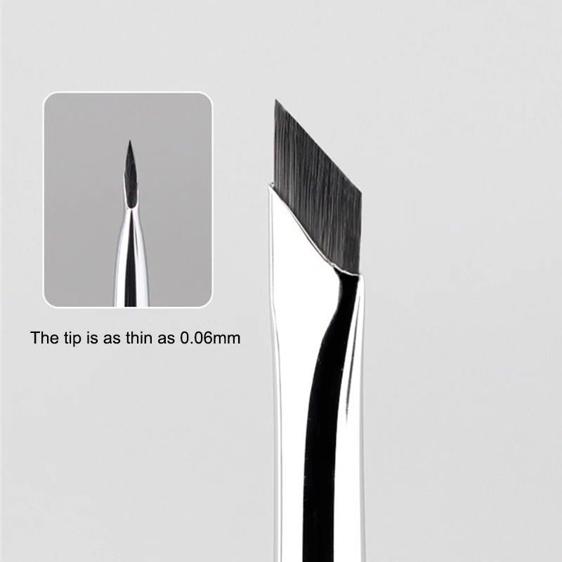 Eyeliner Brush Blade Eyeliner Brush Ultra Thin Fine Angle Flat Eyebrow Brush Flat Sickle Eyeliner Brushes Precise Detail Makeup Tools