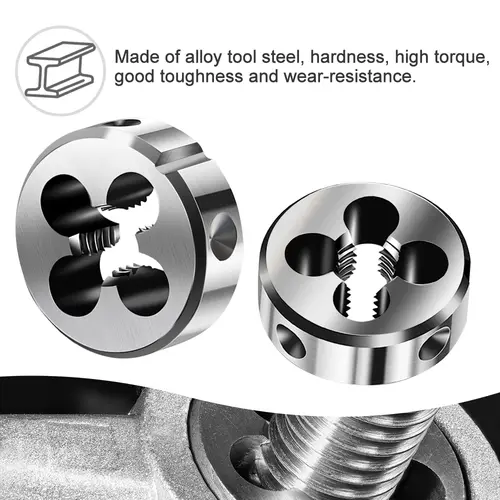 XCAN Thread Die Right Hand Metric Round Die Alloy Steel Threading Die Metal Cutting Tools M1 M2 M3 M4 M5 M6 M8 M10 M10 M12 M14 - Image 3