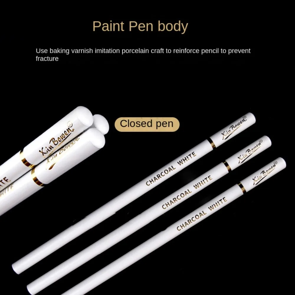 3Pcs Soft/Medium/Hard Charcoal Pencils Set Drawing Pencil White/Black Charcoal Pen Sketch Pencil Art Supplies Professional