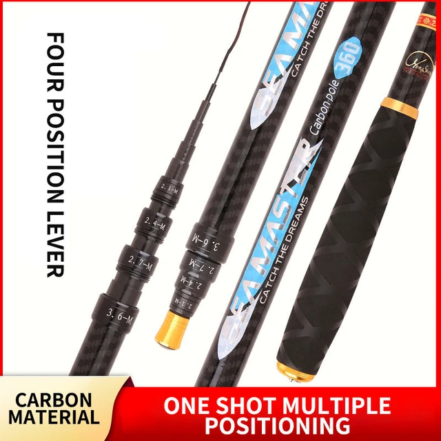 3.6-6.3M Telescopic Fishing Rod Portable Travel Carp Fishing Rod  Collapsible Crappie Rod Carbon Fiber