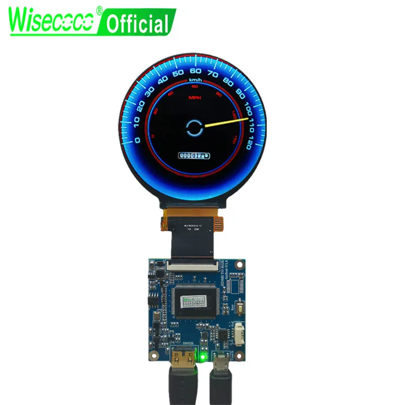 Wisecoco 2.8 Polegada Round Display Circular 480×480 Rgb Ips Módulo Lcd para Smart Home Appliance Automative Tela