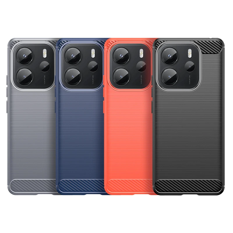 Carbon Fiber TPU Soft Phone Case – New Bumper Back Cover