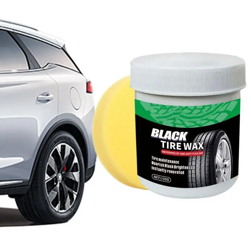 Tire Cleaner Car Tire Cleaner Cream 150g Protectant Stain Remover and Polisher Auto Detailer Cream Cleaning Tool for Tyre