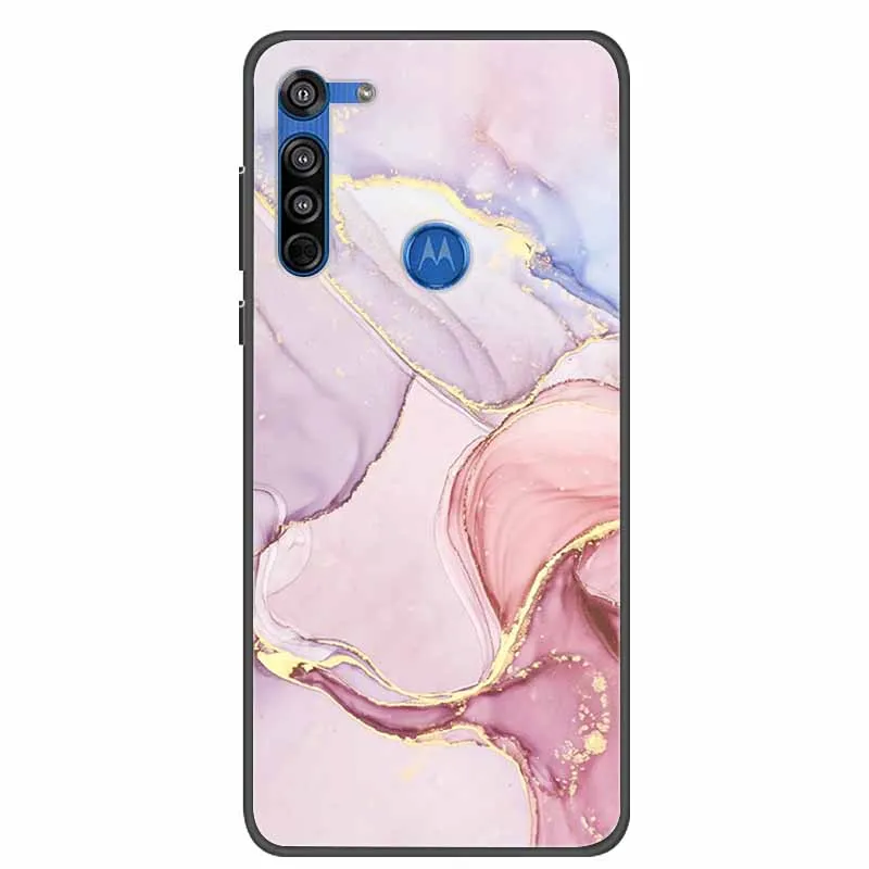 Elegant Marble Soft TPU Silicone Phone Cover - Artistic Cat Design Bumper Case for Moto G Pro and Stylus