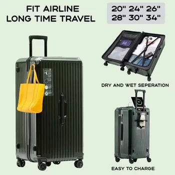 Large USB Charging Carry-On Luggage 1