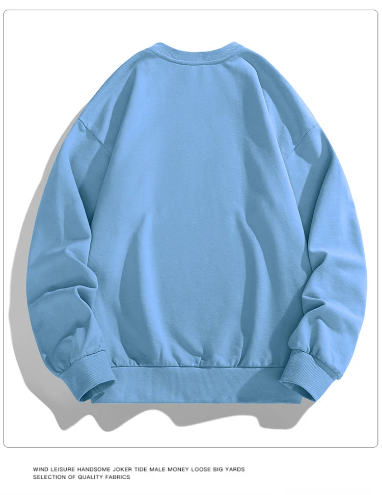 2026 Spring Autumn Men's Solid Color Sweatshirt Round Neck Pullover Men Clothing Harajuku Streetwear Sweatshirt Basic Hoodies