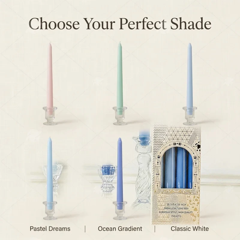 Premium Taper Candles - 10" Dripless Long Wax Candles for Wedding & Home Decor Scf7d7582b5534751bb7c609d89e3fdaca