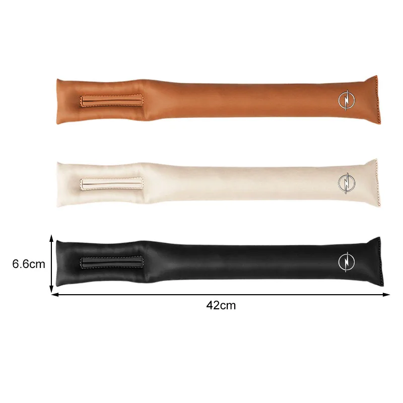 Premium PU Leather Car Seat Gap Filler – Soft Side Seam Plugs, Set of 2