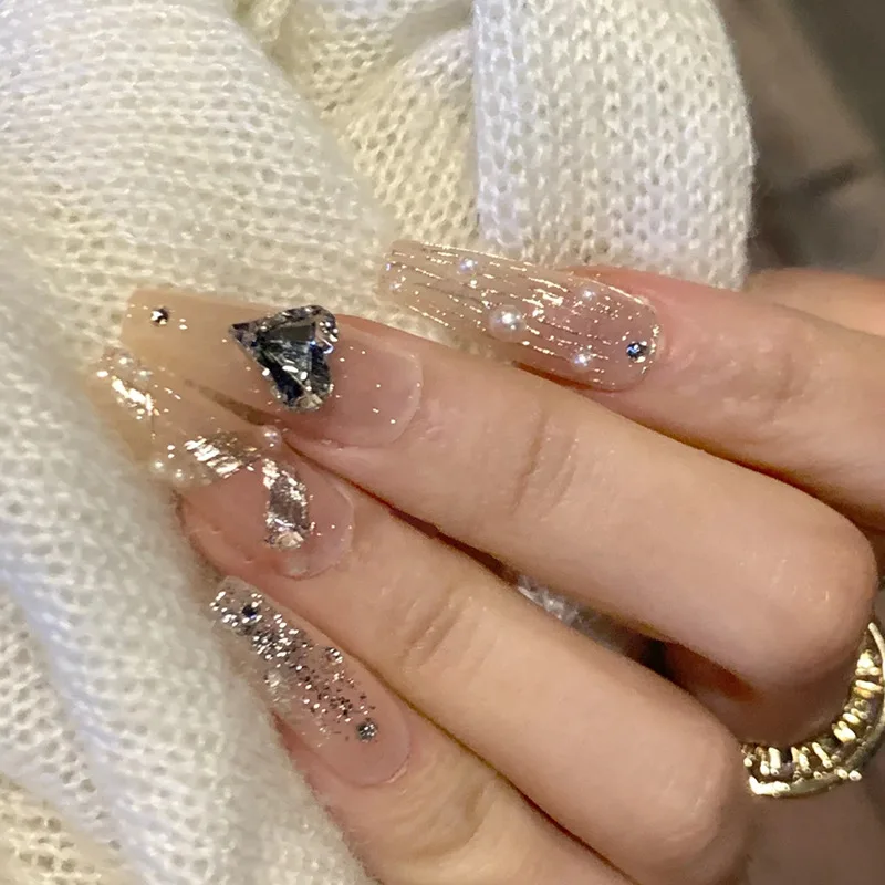 

Y2K Mid Length Love Spicy Girl Sweet Cool Instagram Style Women Wearable Nail Stickers Wearable Nail Stickers on False Nails