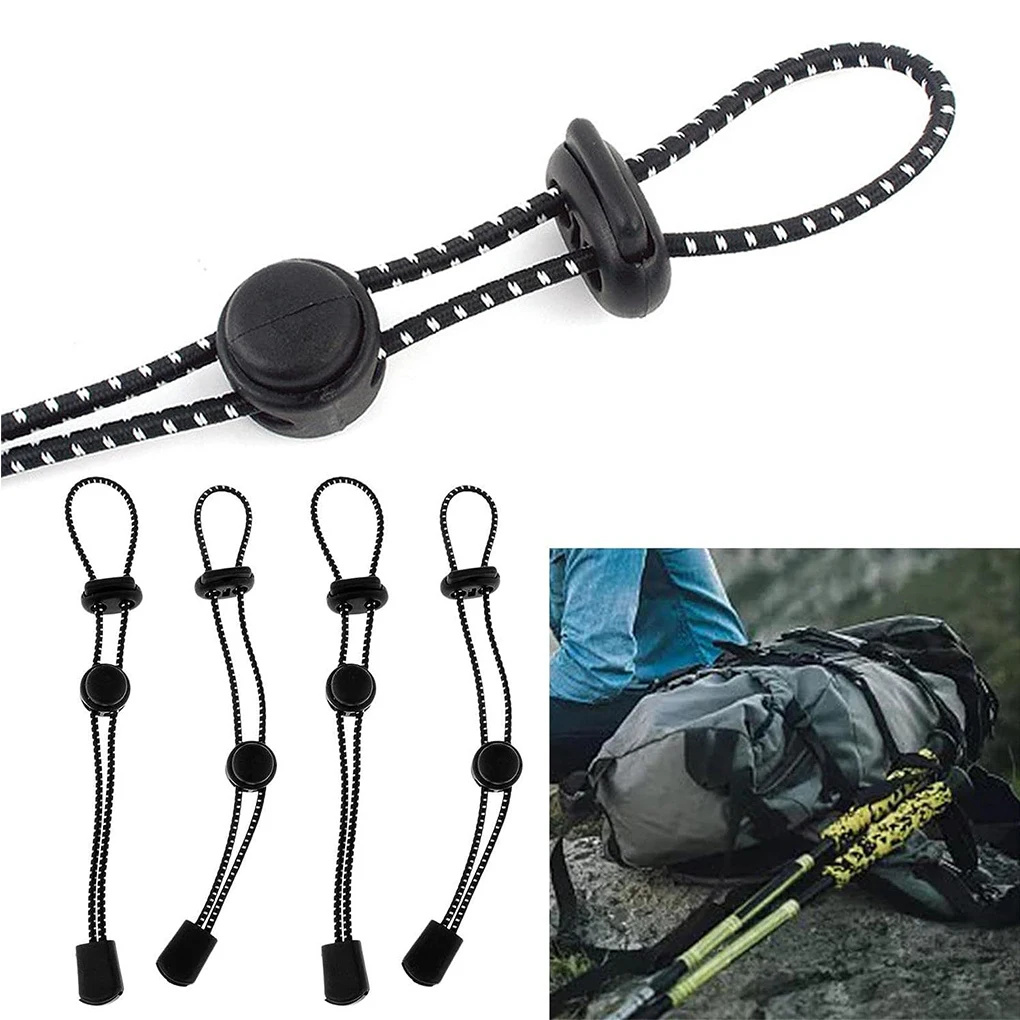 

4Pcs Backpack Walking Stick Holder Trekking Hiking Pole Fixing Tie Cord Rope Outdoor Camping Climbing Tools