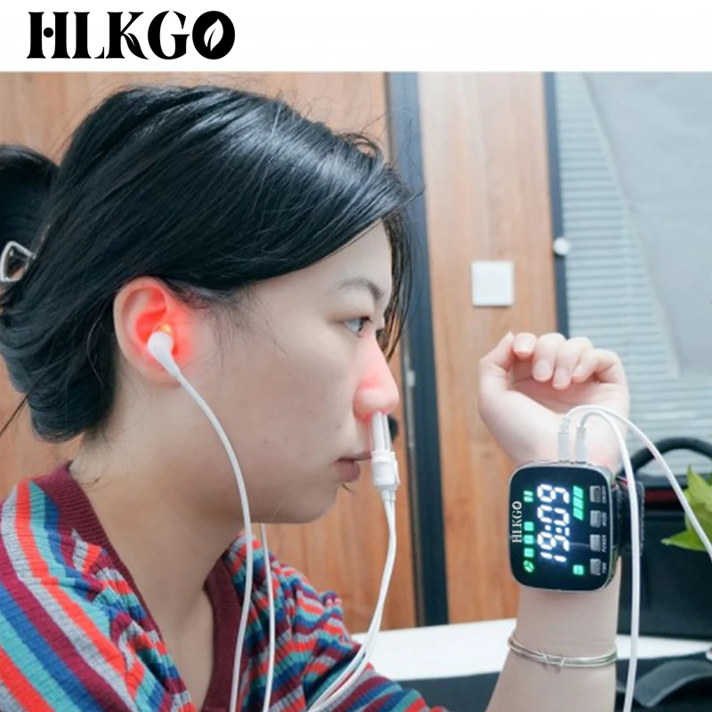 

Bio Laser Low Level Cold Laser Therapy Wrist Watch Pain Relief Acupoint Phototherapy Acupuncture Reduce Pain For Rhinitis Device