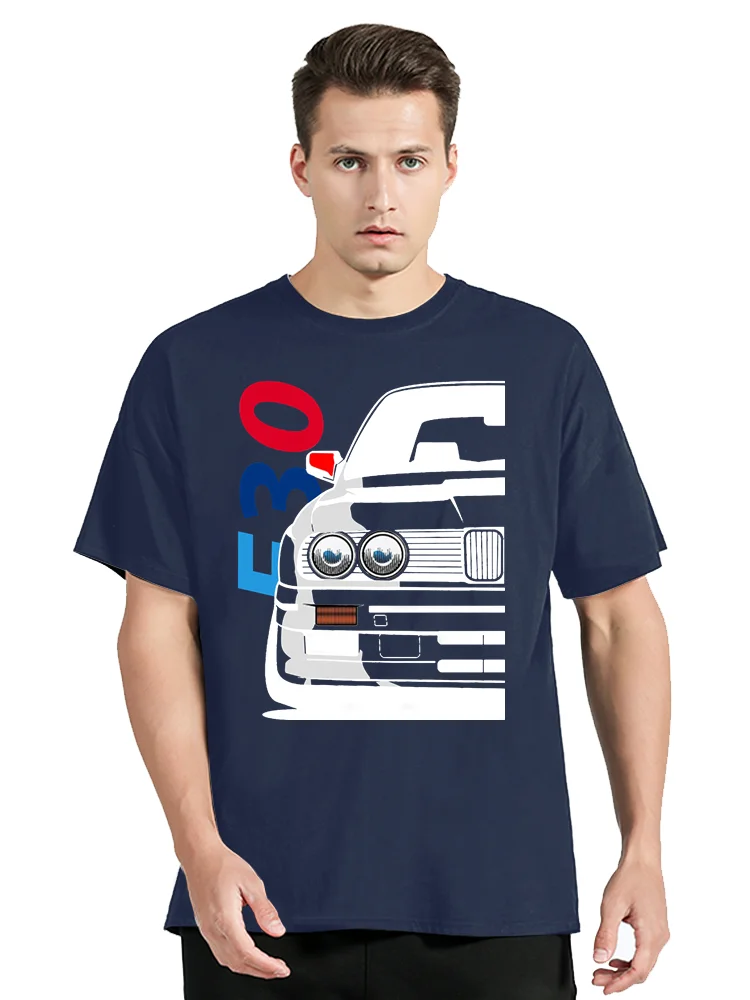 Vintage coole Automobil Liebe E30 E32 Auto klassischen Druck T-Shirt O-Ausschnitt Baumwolle T-Shirt Herren bekleidung übergroße T-Shirt Tops – Detail 11