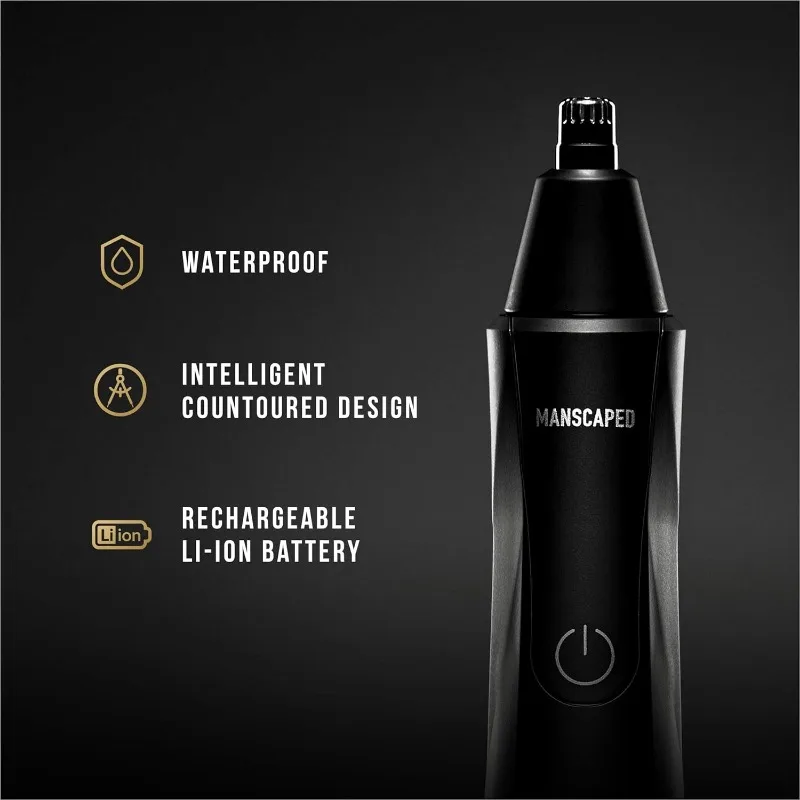 MANSCAPED™ The Weed Whacker™ Nose and Ear Hair Trimmer – 9,000 RPM Precision Tool with Rechargeable Battery, Wet/Dry, Easy to 3