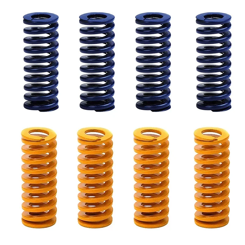 8*20mm 8*25mm 3D Printer Motherboard Compression Springs Light Load For CR-10 Ender 3 Heatbed Springs Bottom Connect Leveling 4pcs upgraded hand twist leveling nut diameter 40mm hot bed light load compression mould die springs m4x3screws for 3d print