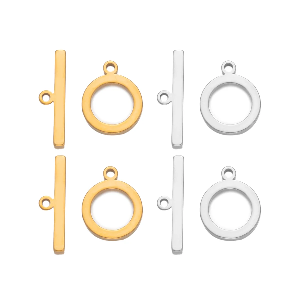 5 stücke Edelstahl ot Stecker Knebel verschluss für handgemachte DIY Schmuck Herstellung Halskette Armband Zubehör Handwerk Materialien – Detail 1