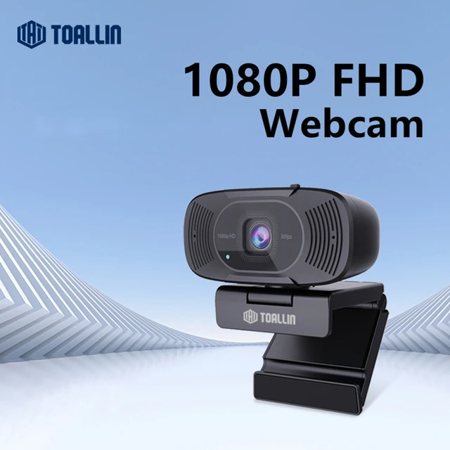 Camara Inalambrica TOALLIN Cámara Web De Enfoque Automático 1080P