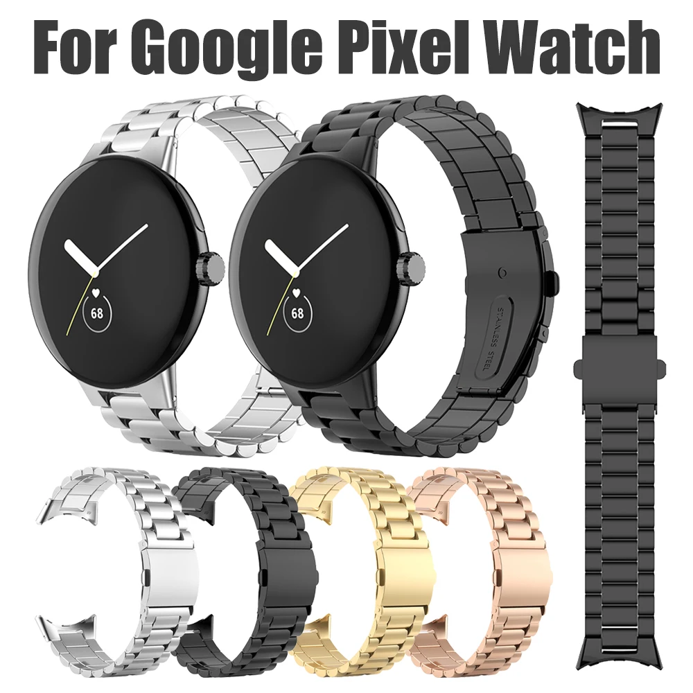 

No Gaps Classic Buckle Metal Stainless Steel Strap For Google Pixel Watch Band ForPixel Bracelet Replacement Watchband bands