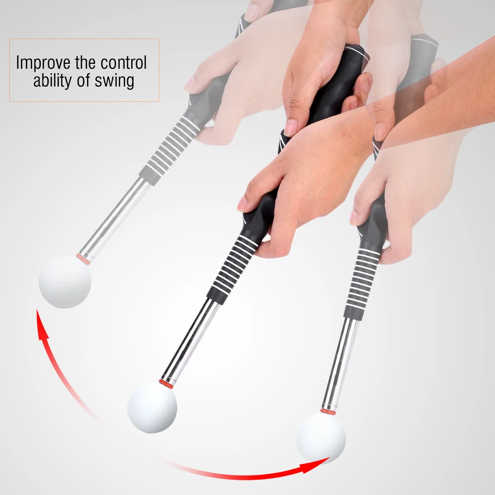 Click Sound Telescopic Warm Up Golf Swing Trainer Correcting Gesturer Training Aid For Tempo Grip Strength Practice for Beginner