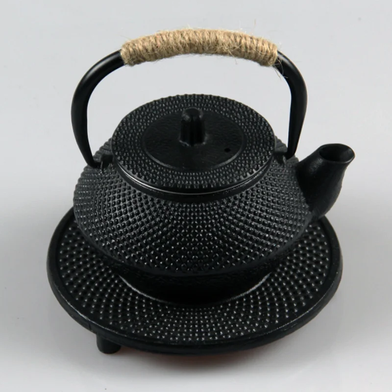 Black Cast Iron Trivet Pot Holder Chinese Tea Ceremony Accessory