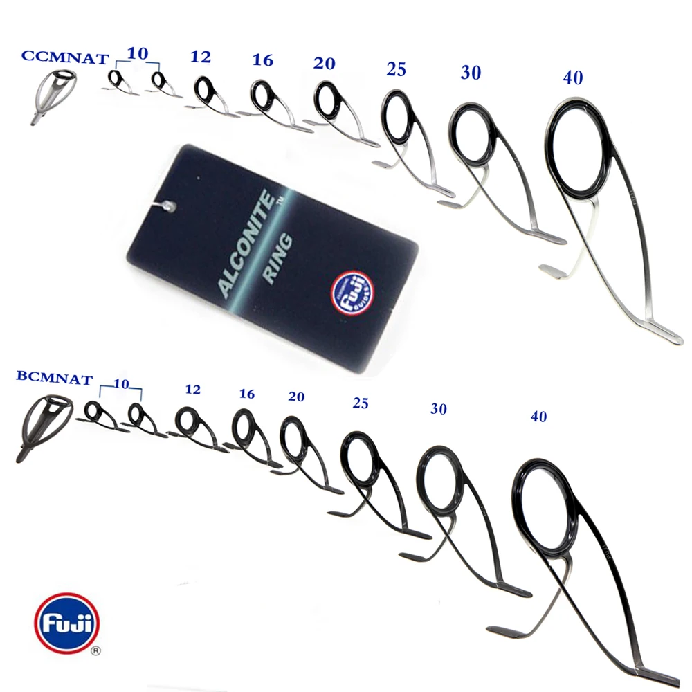 Original FUJI KW Alconite Ring Guide Kit Surf Fishing Rod Set Combo For Heavy Duty Spin Rods_voghion.com