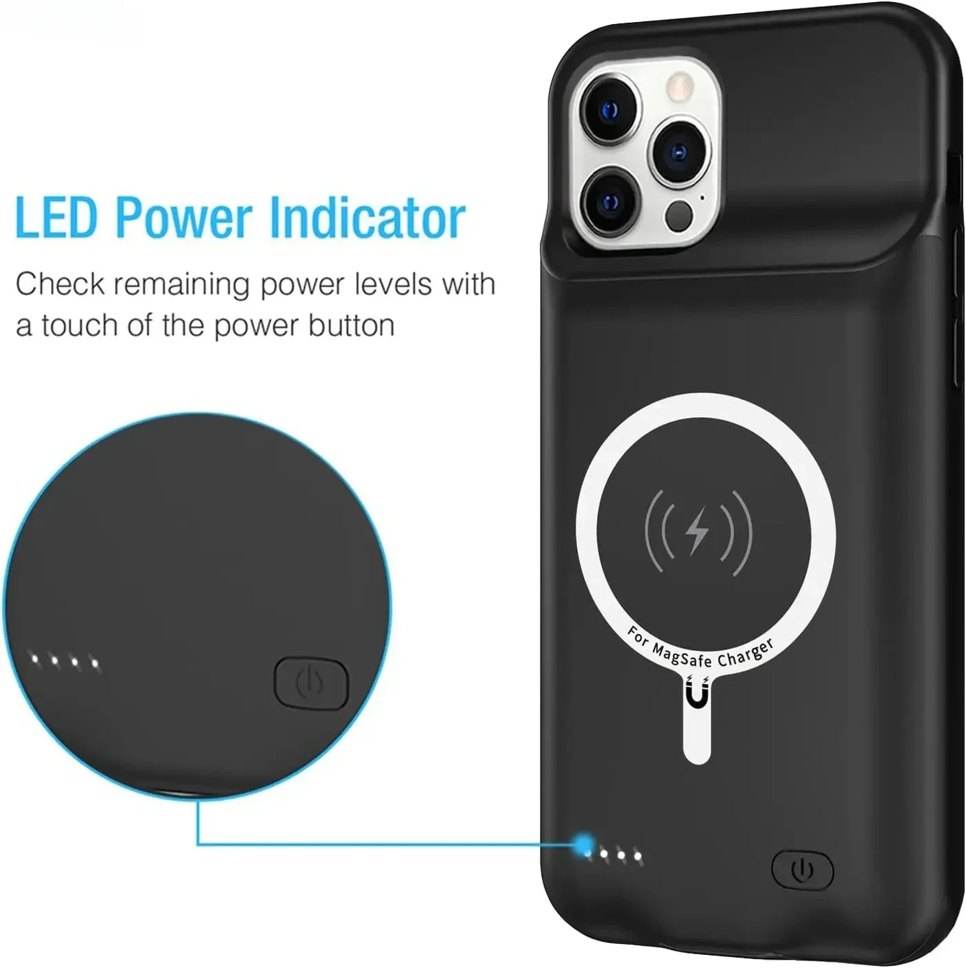 소프트 실리콘 10000mAh 무선 충전 케이스 아이폰 11 X XS 12 13 Pro Max용 충전식 배터리 케이스 아이폰 11용
