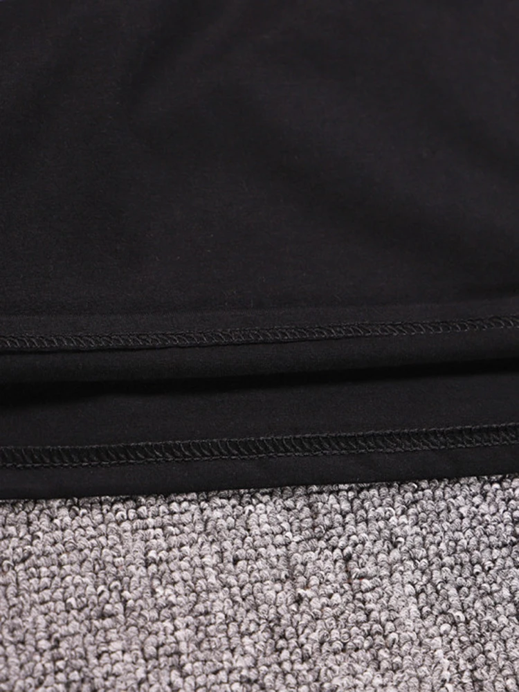 Black Solid Color Clothing Male T Shirts High Quality New Tshirt Summer Casual Cotton Tops Hip Hop Breathable Tee Clothes 2