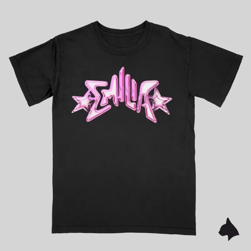 Verano calle Hip Hop Emilia Mernes Camiseta de manga corta Casual